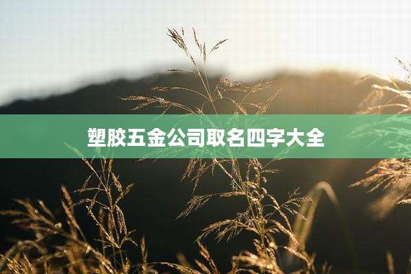 塑胶五金公司取名四字大全