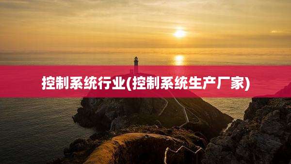 控制系统行业(控制系统生产厂家)