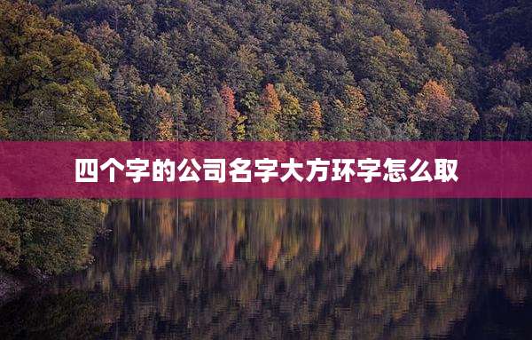 四个字的公司名字大方环字怎么取