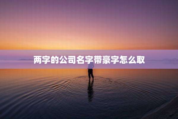 两字的公司名字带豪字怎么取