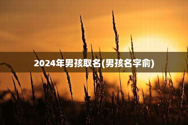 2024年男孩取名(男孩名字俞)