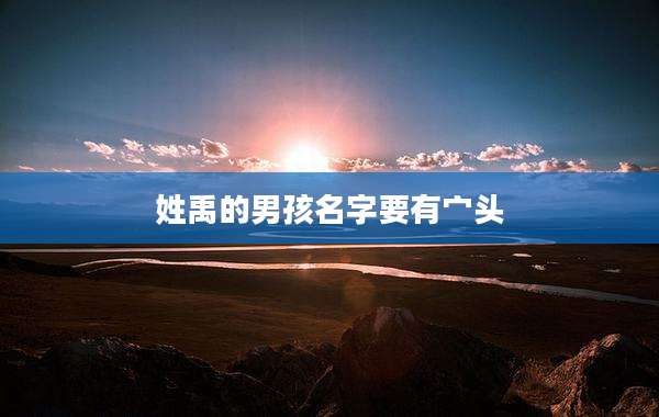姓禹的男孩名字要有宀头