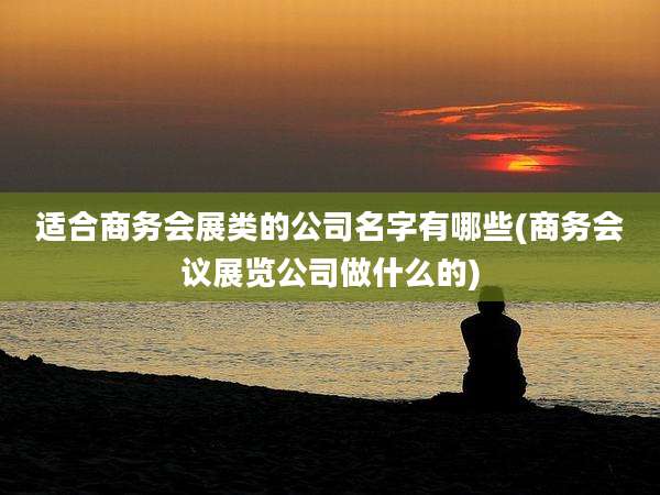 适合商务会展类的公司名字有哪些(商务会议展览公司做什么的)