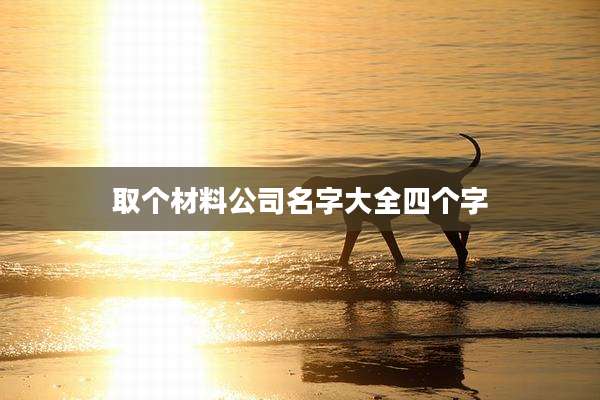取个材料公司名字大全四个字