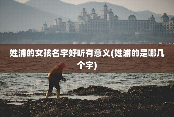 姓浦的女孩名字好听有意义(姓浦的是哪几个字)