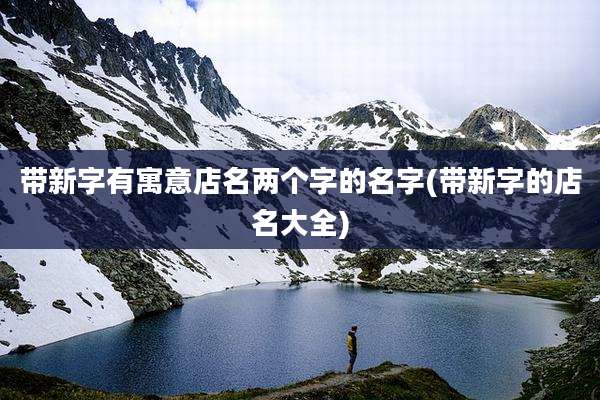 带新字有寓意店名两个字的名字(带新字的店名大全)