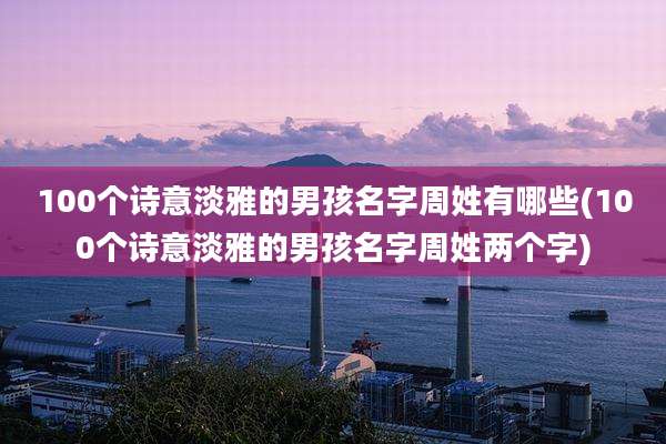 100个诗意淡雅的男孩名字周姓有哪些(100个诗意淡雅的男孩名字周姓两个字)