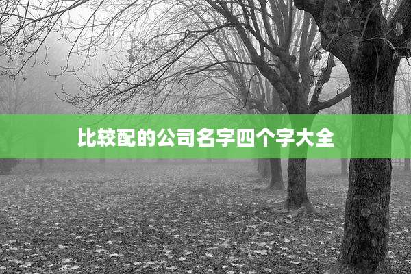 比较配的公司名字四个字大全