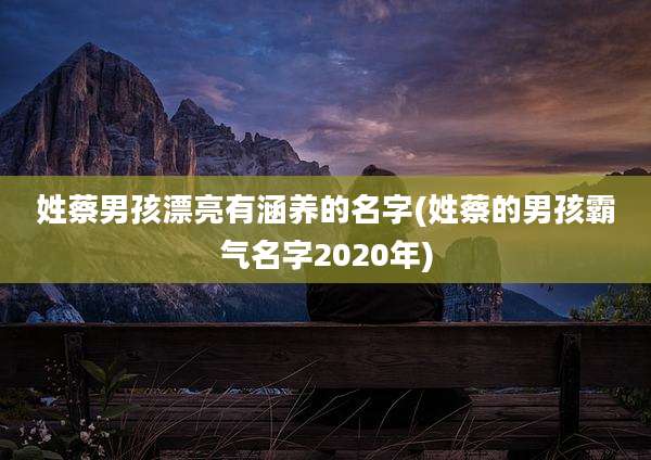 姓蔡男孩漂亮有涵养的名字(姓蔡的男孩霸气名字2020年)