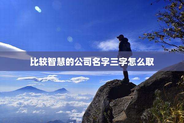 比较智慧的公司名字三字怎么取