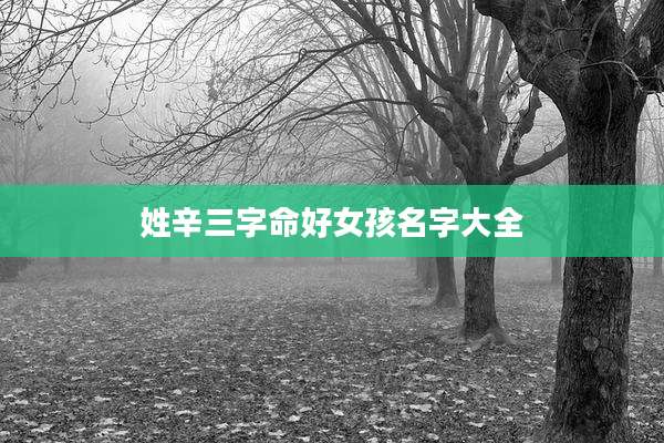 姓辛三字命好女孩名字大全