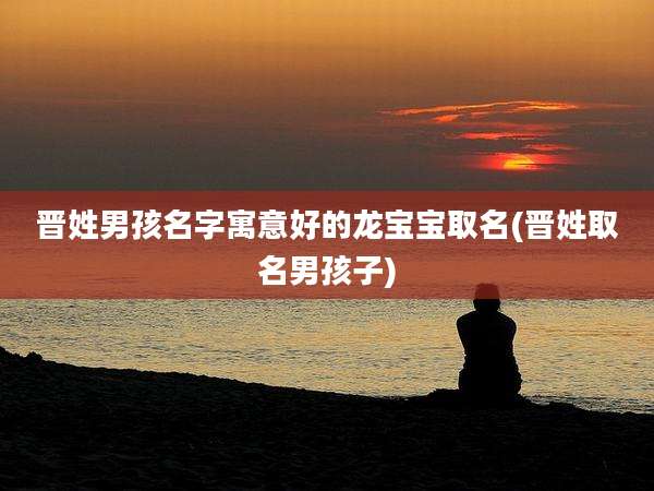 晋姓男孩名字寓意好的龙宝宝取名(晋姓取名男孩子)