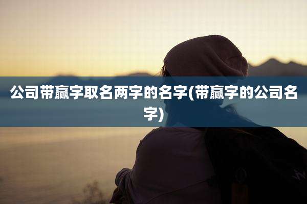 公司带赢字取名两字的名字(带赢字的公司名字)
