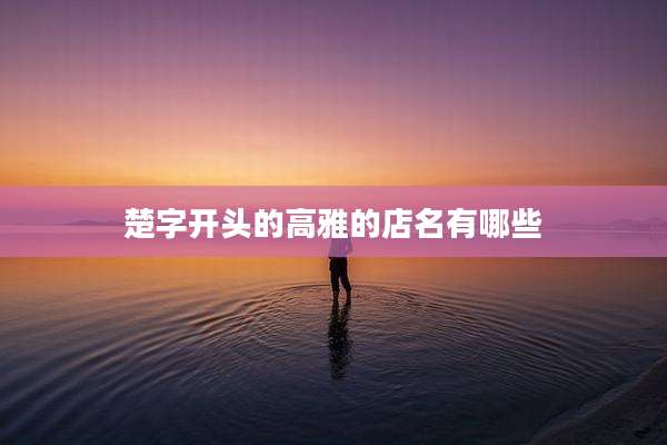 楚字开头的高雅的店名有哪些