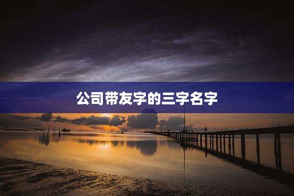 公司带友字的三字名字