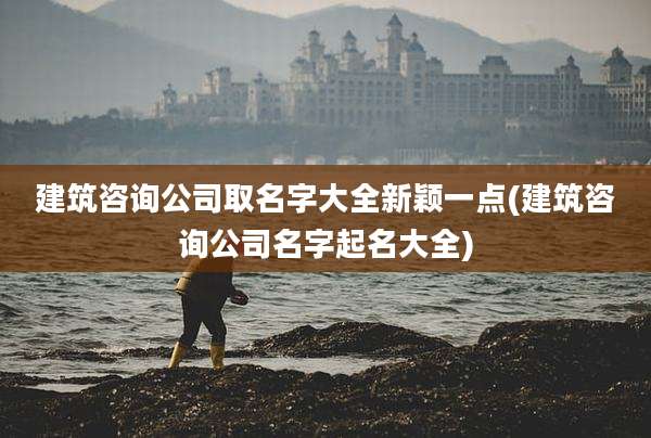 建筑咨询公司取名字大全新颖一点(建筑咨询公司名字起名大全)