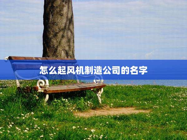 怎么起风机制造公司的名字