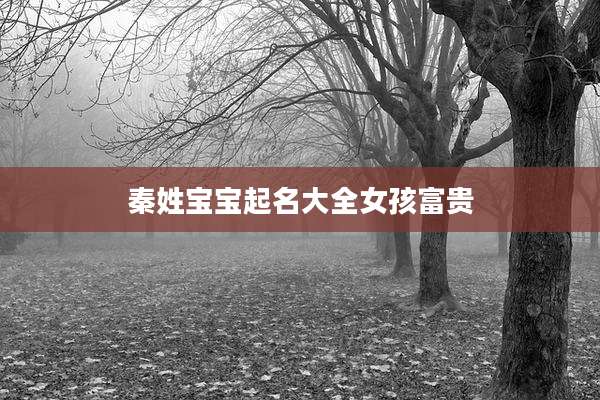 秦姓宝宝起名大全女孩富贵