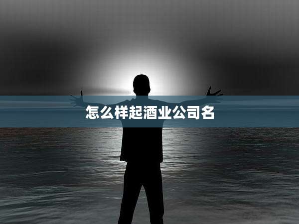 怎么样起酒业公司名
