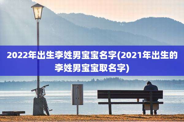 2022年出生李姓男宝宝名字(2021年出生的李姓男宝宝取名字)