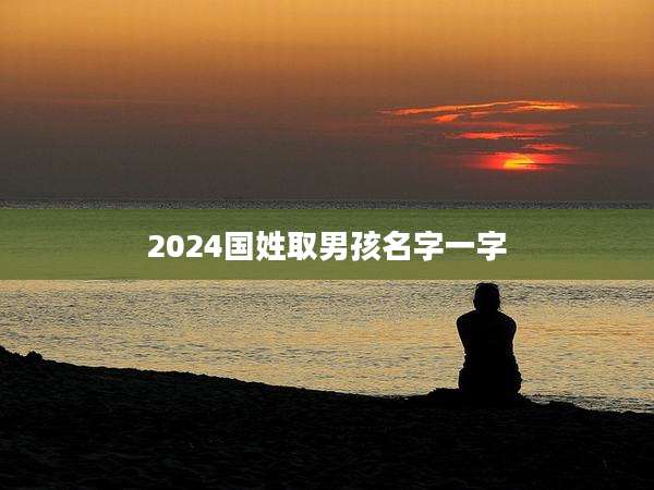 2024国姓取男孩名字一字