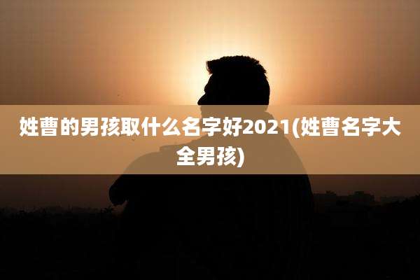 姓曹的男孩取什么名字好2021(姓曹名字大全男孩)