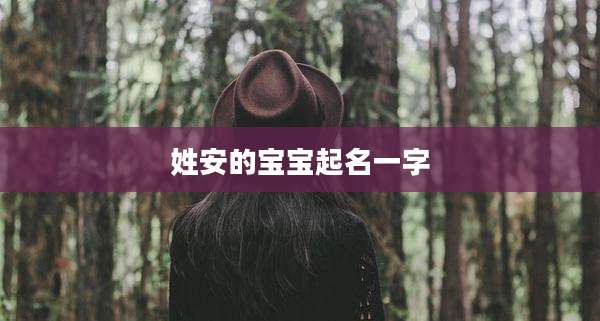 姓安的宝宝起名一字