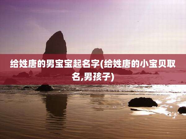 给姓唐的男宝宝起名字(给姓唐的小宝贝取名,男孩子)