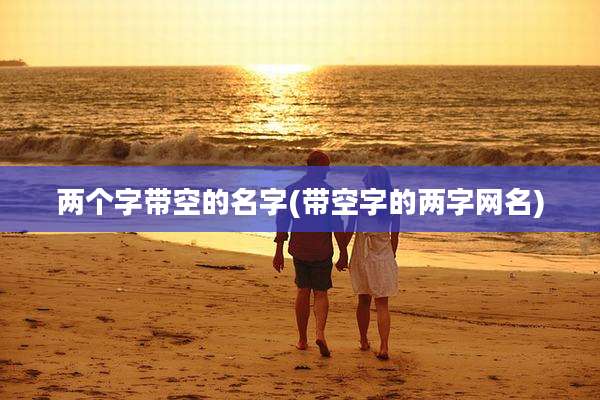 两个字带空的名字(带空字的两字网名)