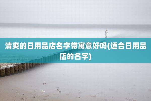 清爽的日用品店名字带寓意好吗(适合日用品店的名字)