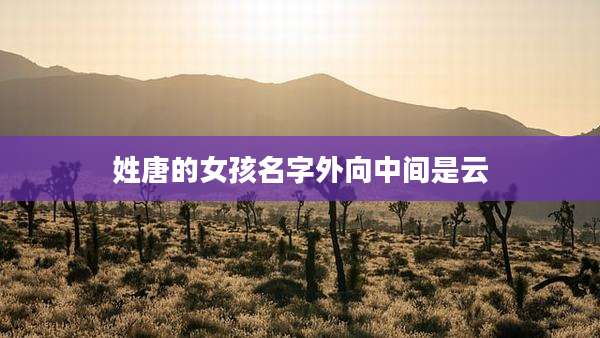 姓唐的女孩名字外向中间是云