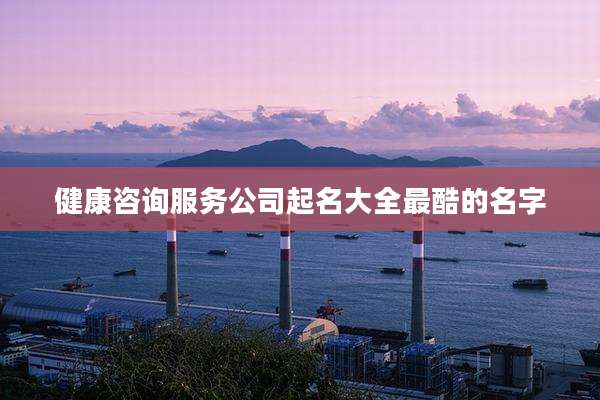 健康咨询服务公司起名大全最酷的名字