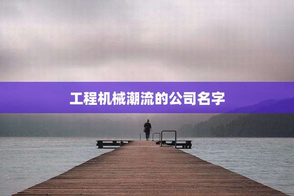 工程机械潮流的公司名字