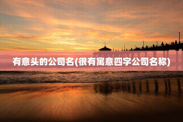 有意头的公司名(很有寓意四字公司名称)