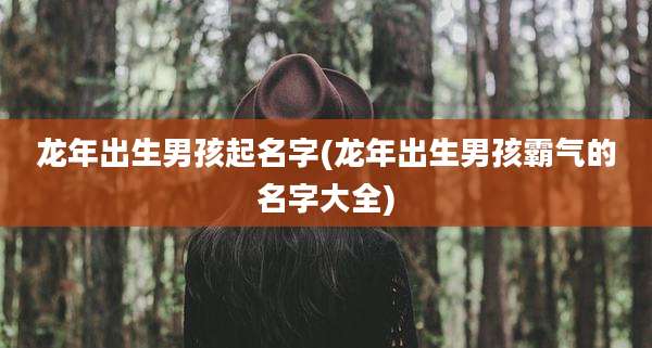 龙年出生男孩起名字(龙年出生男孩霸气的名字大全)