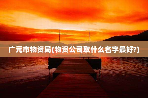 广元市物资局(物资公司取什么名字最好?)