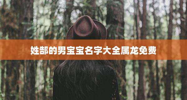 姓郜的男宝宝名字大全属龙免费