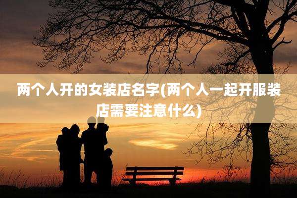 两个人开的女装店名字(两个人一起开服装店需要注意什么)