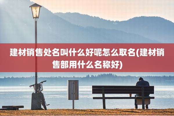 建材销售处名叫什么好呢怎么取名(建材销售部用什么名称好)