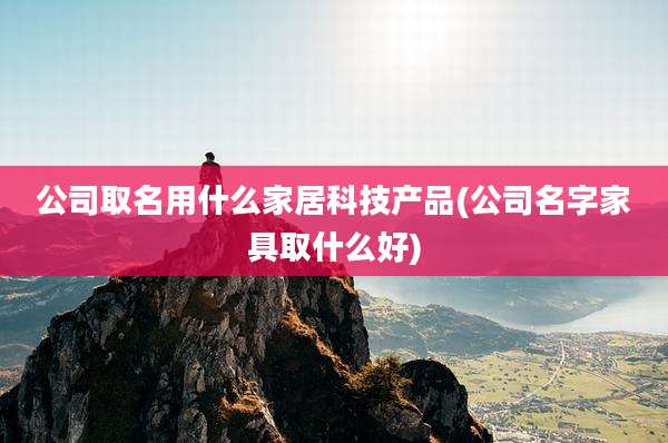 公司取名用什么家居科技产品(公司名字家具取什么好)
