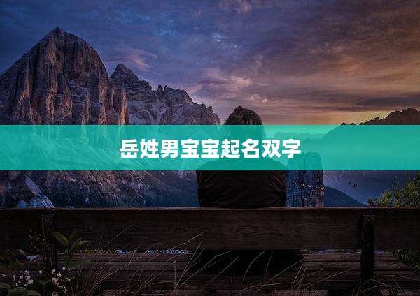 岳姓男宝宝起名双字