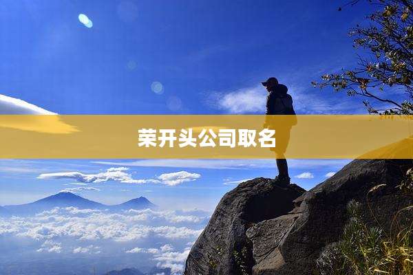 荣开头公司取名