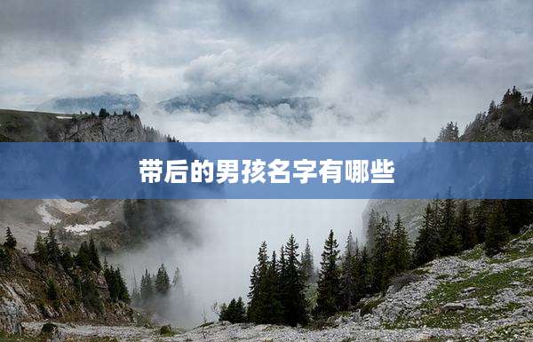 带后的男孩名字有哪些