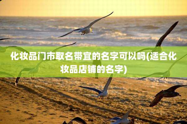 化妆品门市取名带宜的名字可以吗(适合化妆品店铺的名字)