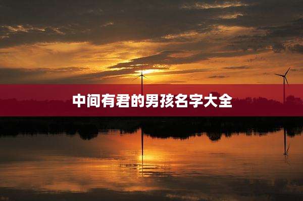 中间有君的男孩名字大全