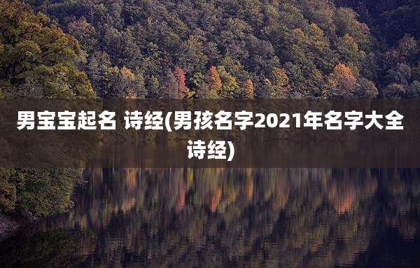男宝宝起名 诗经(男孩名字2021年名字大全诗经)