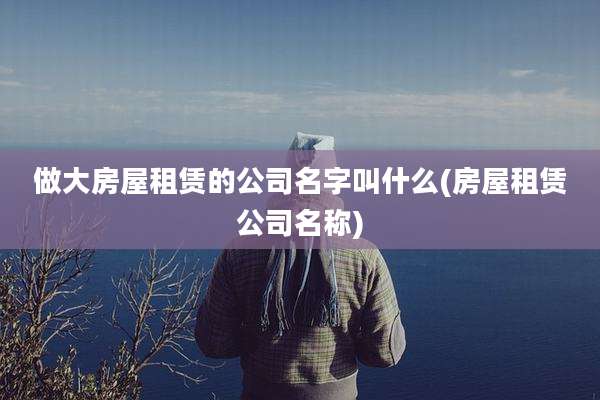 做大房屋租赁的公司名字叫什么(房屋租赁公司名称)