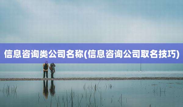信息咨询类公司名称(信息咨询公司取名技巧)
