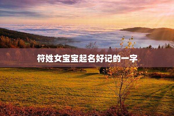 符姓女宝宝起名好记的一字