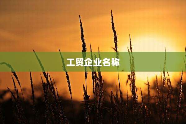工贸企业名称